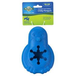 PetSafe Busy Buddy Blue Rubber Chilly Penguin Chew Dog Toy Small 1 pc