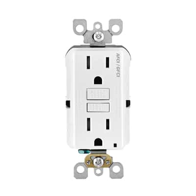 Leviton 15 Amps 125 V White Afci Gfci Dual Function Outlet 5 15r 1 Pk Ace Hardware