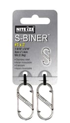 Nite Ize S-Biner 1.8 in. D Stainless Steel Silver Carabiner Key Holder