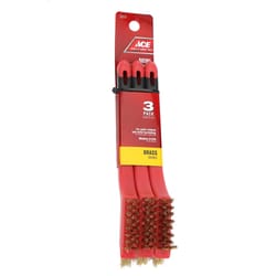 Hot Max 2 X 9 Curved Handle Brass Wire Brush - 8-5/8