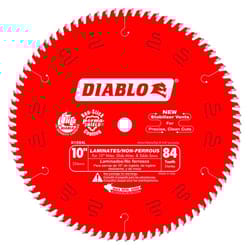 Diablo 10 in. D X 5/8 in. TiCo Hi-Density Carbide Metal and Laminate Blade 84 teeth 1 pk