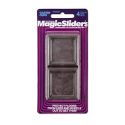 Magic Sliders Plastic Protective Pads Brown Square 1-3/4 in. W X 1-3/4 in. L 4 pk