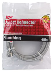 Ace 1/2 in. FIP X 1/2 in. D Compression 48 in. Braided Stainless Steel Supply Line