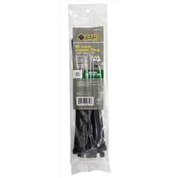 Reusable Self-Gripping Cable Ties, 1/4 X 8 Inches, Black, 25 Ties/Pack 