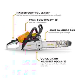 STIHL MS 182 C-BE 16" Light Bar w/ 63 PM3 55 16 in. Light 04 Bar 35.8 cc Gas Chainsaw Tool Only Picc
