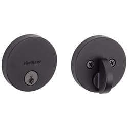 Kwikset Uptown Matte Black Metal Deadbolt