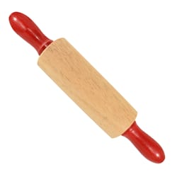 R&M International Corp 8 in. L X 1.5 in. D Wood Rolling Pin Brown/Red