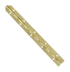 National Hardware 12 in. L Brass-Plated Continuous Hinge 1 pk