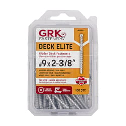 GRK Deck Elite No. 9 in. X 2-3/8 in. L Silver Star Trim Head Deck Screws 100 pk