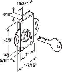 Prime-Line Brass Plated Steel Counter Clockwise Mailbox Lock