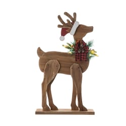 Glitzhome Multicolored Reindeer Indoor Christmas Decor 36 in.