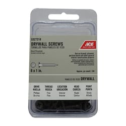 Ace No. 6 wire X 1 in. L Phillips Drywall Screws 100 pk