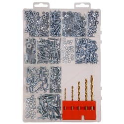HILLMAN Assorted in. X 1/2 in. L Combination Pan Head Zinc-Plated Steel Machine Screw Kit 1 pk