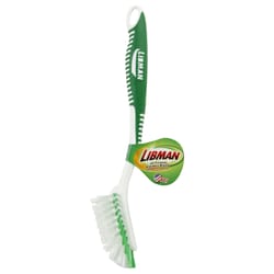 Libman 2.4 in. W Hard Bristle 8 in. Plastic/Rubber Handle Kitchen Brush