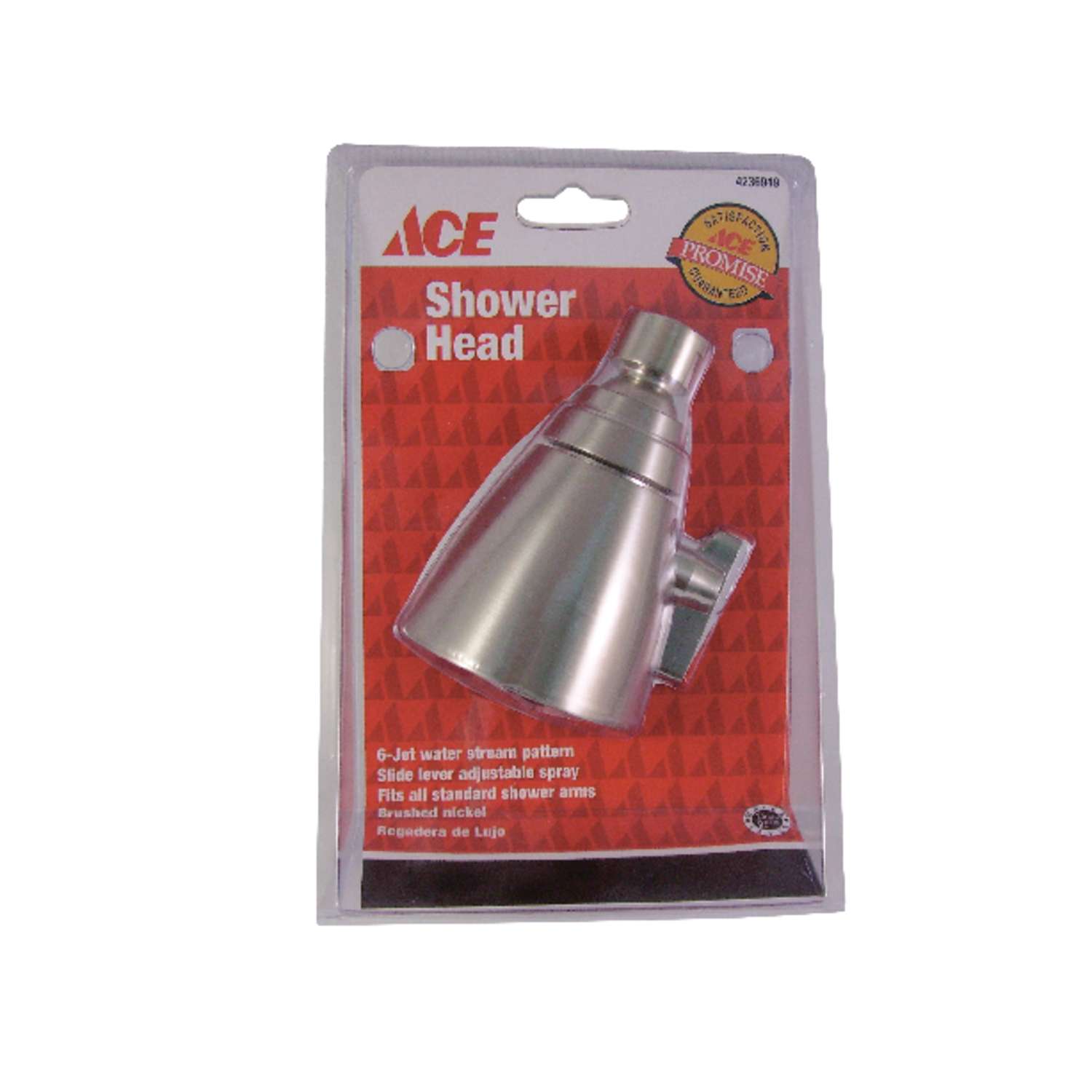 Ace Brushed Nickel Brass 6 settings Showerhead 2.5 gpm Ace Hardware