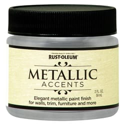 Rust-Oleum Metallic Accents Metallic Sterling Silver Water-Based Paint Exterior and Interior 2 oz