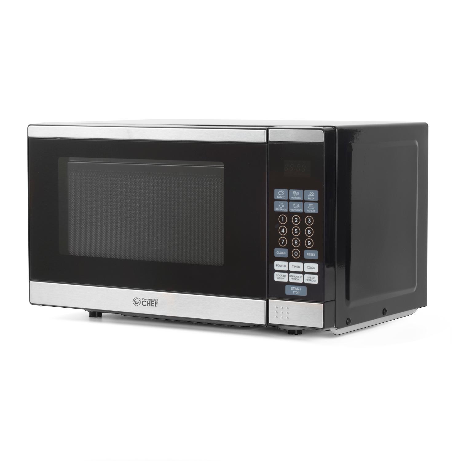 Commercial Chef 0.7 cu ft Black/Silver Microwave 700 W Sansujyuku sansujyuku.com