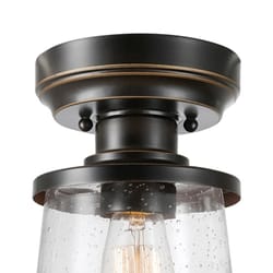 Globe Electric Charlie 9.6 in. H X 6.7 in. W X 6.7 in. L Oil Rubbed Bronze Ceiling Light