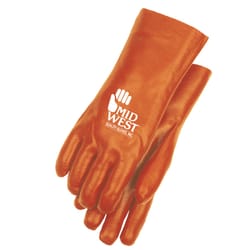 MidWest Quality Gloves One Size Fits All PVC Orange Gloves