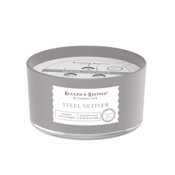 Candle-Lite Rugged & Refined White Steel Vetiver Scent Candle 16.25 oz