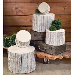 Tripar 12 in. H X 15-3/4 in. W X 15-3/4 in. L Natural Wood Bark Wrapped Risers