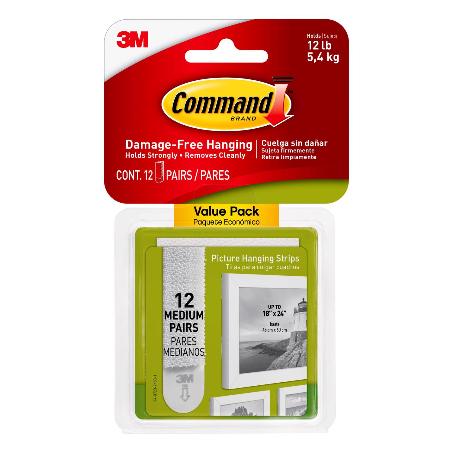 3M Command Black Large Picture Hanging Strips 16 lb 4 pk - Ace Hardware