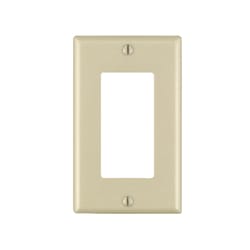 Leviton Decora Ivory 1 gang Thermoset Plastic Decorator Wall Plate 10 pk
