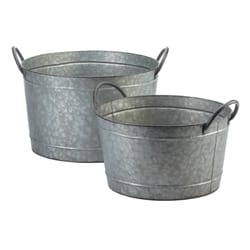 Summerfield Terrace Metal Bucket Planter Gray