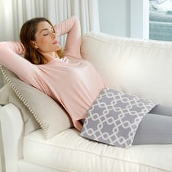 Pure Enrichment PureRelief Heating Pad 4 settings Grey Trellis 12 in. W X 24 in. L