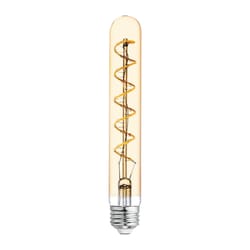 GE T9 E26 (Medium) Filament LED Bulb Amber Warm White 60 Watt Equivalence 1 pk