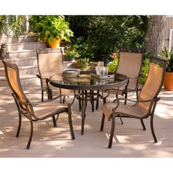 Hanover Monaco 5 pc Bronze Aluminum Traditional Dining Set