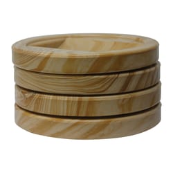 Shepherd Hardware Plastic Self Adhesive Caster Cups Woodgrain Round 2-1/4 in. W X 2-1/4 in. L 4 pk