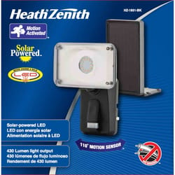 Heath Zenith Motion-Sensing Solar Powered LED Black Security Light