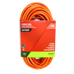 75 Foot Lighted Outdoor Extension Cord - 10/3 SJTW Yellow 10 Gauge Ext -  iron forge tools