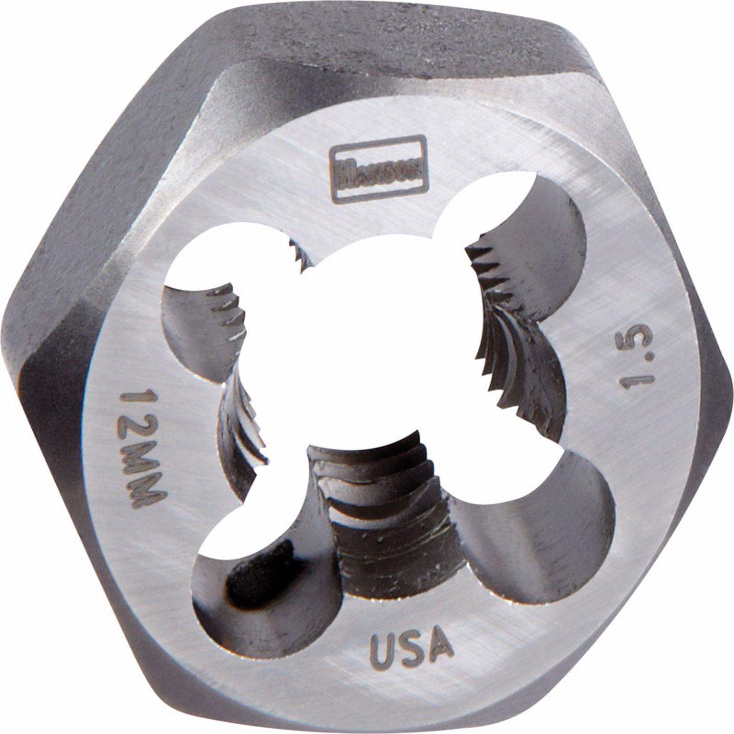 Irwin Hanson High Carbon Steel Metric Hexagon Die 12 - 1.50
