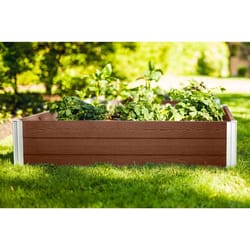 Vita Urbana 11 in. H X 48 in. W X 48 in. D Vinyl Garden Planter Espresso Brown