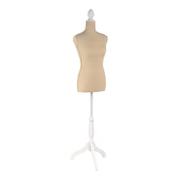 64 in. H X 17 in. W X 14.25 in. D Beige Wood Traditional Display