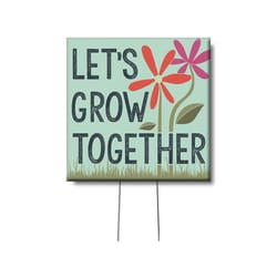 My Word! Multicolored Wood 4 in. H Let's Grow Together Plant Pokes