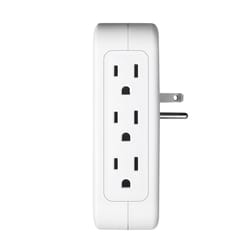 Globe Electric 6 outlets Wall Tap Surge Protector White 900 J