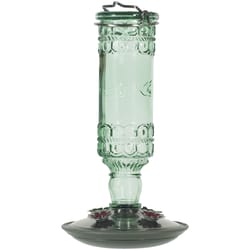 Perky-Pet Hummingbird 10 oz Glass/Metal Antique Bottle Nectar Bird Feeder 4 ports