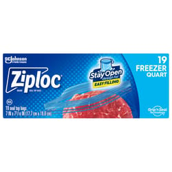 Ziploc 1 qt Clear Freezer Bag 19 pk