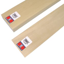Midwest Products 3/32 in. X 4 in. W X 2 ft. L Basswood Sheet #2/BTR Premium Grade