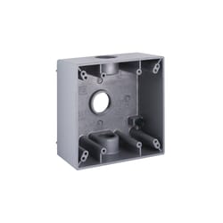 Bell 32.0 cu in Square Aluminum 2 gang Weatherproof Box Gray