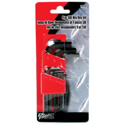 Performance Tool Project Pro SAE L-Handle Hex Key Set 9 pc