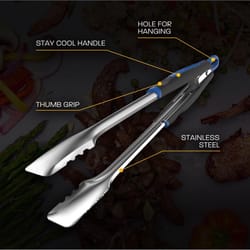 Razor Stainless Steel Silver Grill Tongs 1 pk