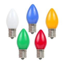 Holiday Bright Lights Incandescent C7 Multicolored 25 ct Replacement Christmas Light Bulbs 1 ft.