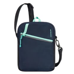 Travelon Greenlander Blue Anti-Theft Crossbody Bag/Duffle Bag 10.5 in. H X 7.5 in. W