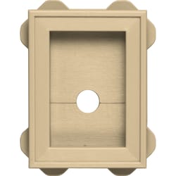 Builders Edge 6 in. H X 5 in. W X 1 in. L Prefinished Dark Almond Vinyl Mounting Block