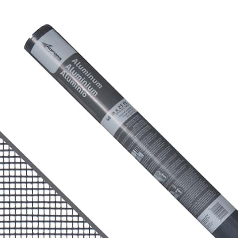 Adfors 48 in. W X 25 ft. L Charcoal Aluminum Insect Screen Cloth