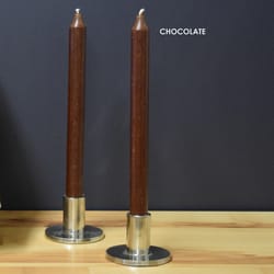 Kiri Tapers Chocolate Unscented Scent Taper Candle